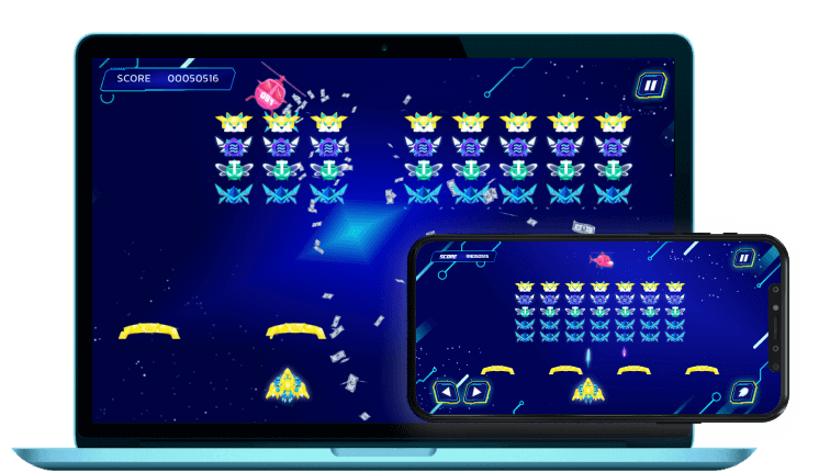 Screenshot of the game started from the free pc game Coins invaders