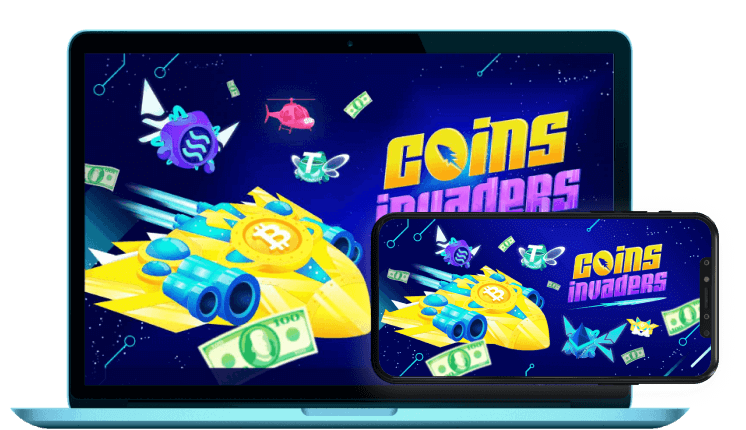 Screenshot of the Splash of the free game for pc Coins invaders