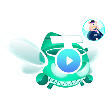 Tether character from Coins Invaders